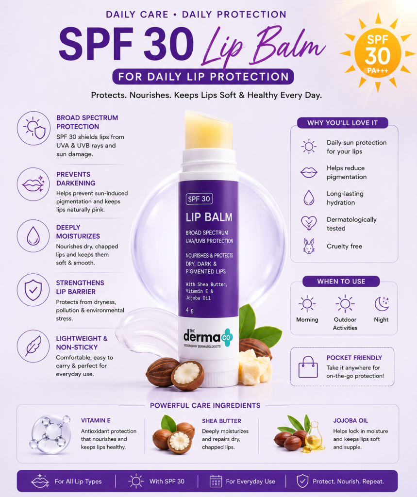 SPF 30 lip balm for daily lip protection