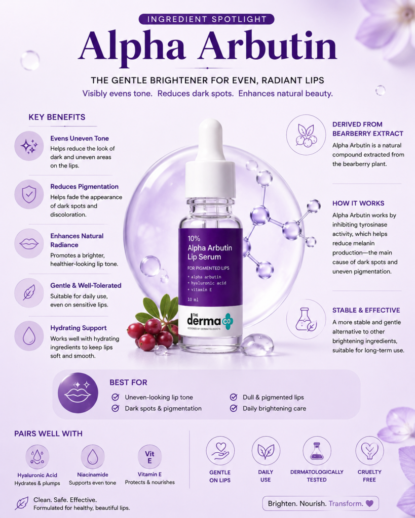 Kojic Acid Vs Alpha Arbutin: Which Is Better For Lip Hyperpigmentation? 3 Alpha arbutin for uneven-looking tone