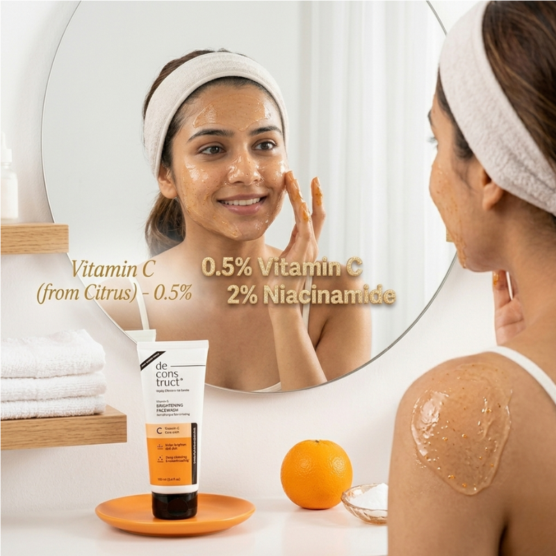 Deconstruct Vitamin C Face Wash | Brightens Dull Skin &Amp; Reduce Dark Spots 4 Deconstruct Vitamin C Brightening Face Wash