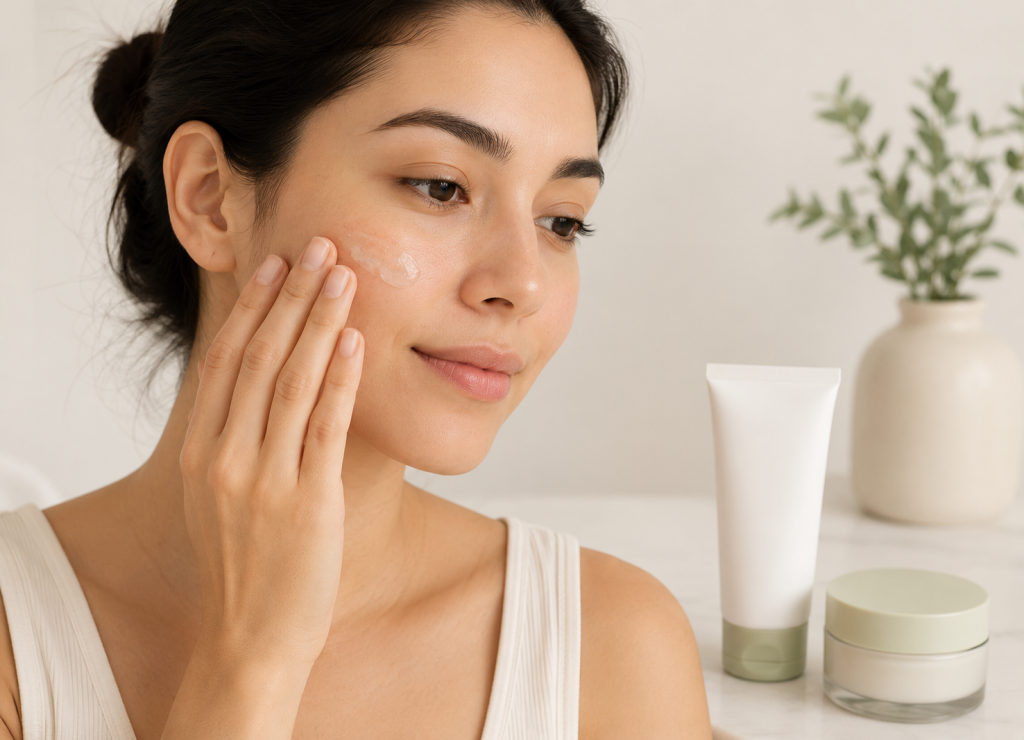Gentle azelaic acid skincare routine for sensitive skin