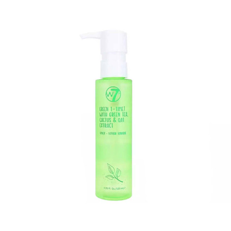 W7 Green T-Time With Green Tea Cactus &Amp; Oat Extract Toner 120Ml 1 W7 Green T-Time with Green Tea Cactus & Oat Extract Toner 120ml
