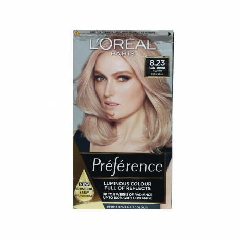 Loreal Hair Color Preference - 8.23 Santorini Medium Rose Gold 1 Loreal Hair Color Preference - 8.23 Santorini Medium Rose Gold