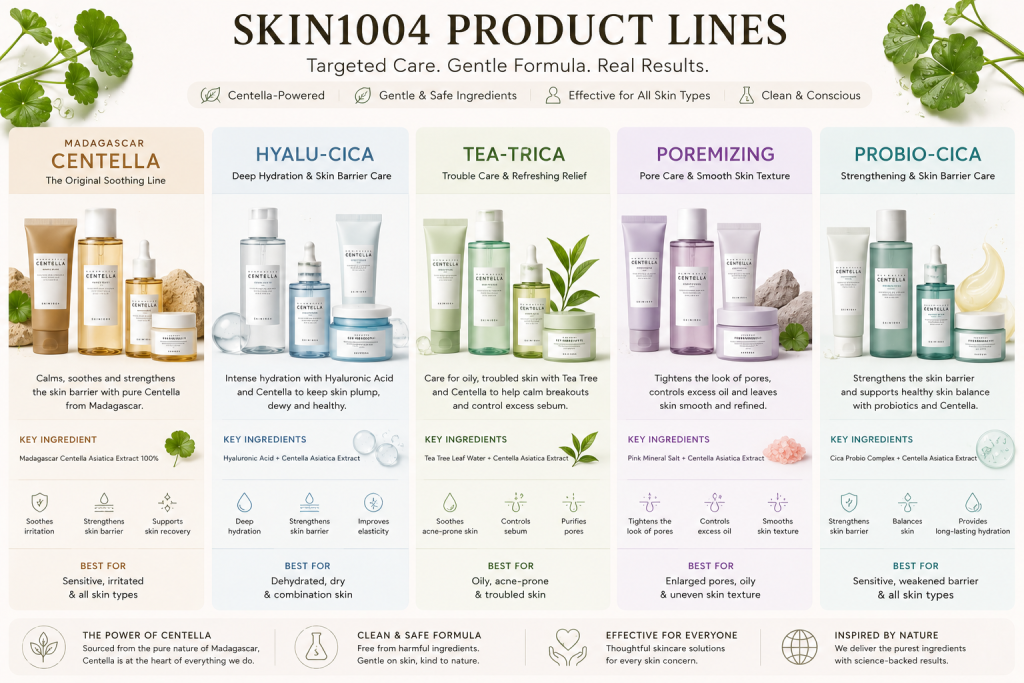 Skin1004 Products Bangladesh: কেন এই Korean Skincare Brand এত Popular? 5 Best Skin1004 ingredients Madagascar Centella Hyalu-Cica Tea-Trica