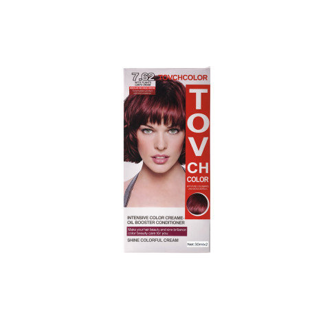 Tovch Hair Color 30Ml*2 - 7.62 Aubergine 1 Tovch Hair color 30ml*2 - 7.62 Aubergine