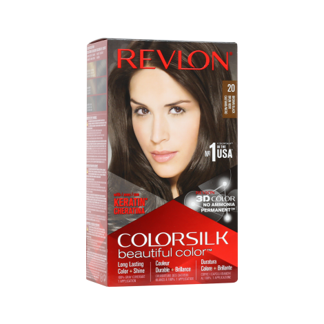 Revlon Colorsilk Beautiful Hair Color - 20 Brown Black 1 Revlon Colorsilk Beautiful Hair Color - 20 Brown Black