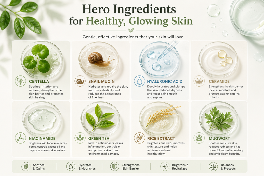 Best Korean skincare ingredients for Bangladeshi skin

