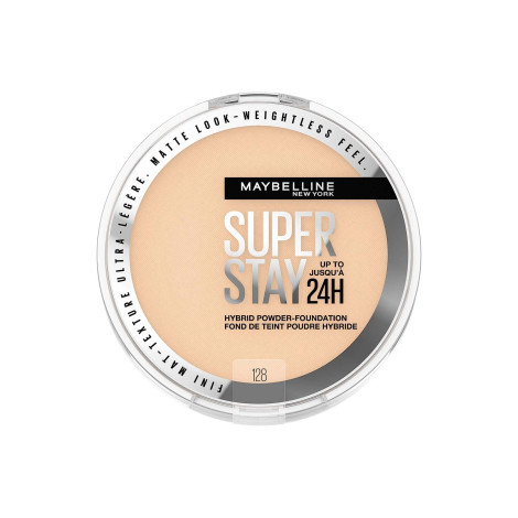 Maybelline Super Stay Matte 24Hr Hybrid Pressed Powder Foundation - 128 1 Maybelline Super Stay Matte 24HR Hybrid Pressed Powder Foundation 128 compact