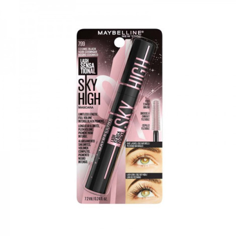 Maybelline Lash Sensational Sky High Lengthening Washable Mascara - 799 Cosmic Black 1 Maybelline Lash Sensational Sky High Mascara 799 Cosmic Black