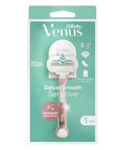 Gillette Venus Deluxe Smooth Sensitive Rose Gold Razor 1up