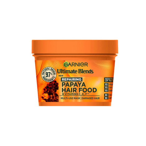 Garnier Ultimate Blends Repairing Papaya Hair Food + Vitamin C,E,F Multi-Use Mask 400Ml 1 Garnier Ultimate Blends Repairing Papaya Hair Food + Vitamin C,E,F Multi-Use Mask 400ml