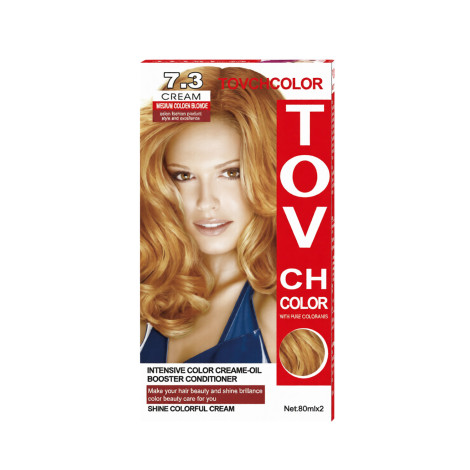 Tovch Hair Color - 7.3 Medium Golden Blonde 1 Tovch Hair color - 7.3 Medium Golden Blonde
