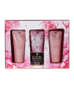 The Luxury Bathing Company Pink Peony & Vetiver 3pcs Gift Set