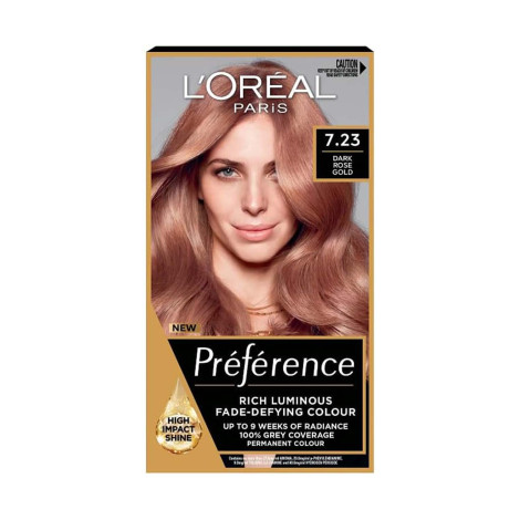 Loreal Hair Color Preference - 7.23 Dark Rose Glod 1 Loreal Hair Color Preference - 7.23 Dark Rose Glod