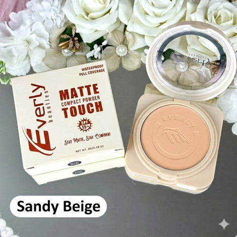 Everly Beauties Matte Touch Compact Powder - Sandy Beige 1 Everly Beauties Matte Touch Compact Powder - Sandy Beige