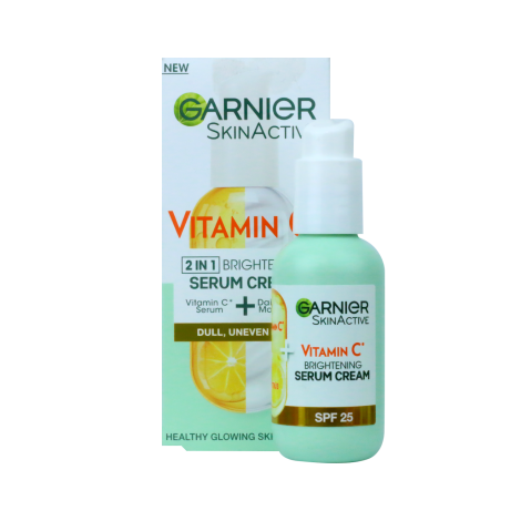Garnier Skin Active Vitamin C 2In1 Brightening Serum Cream Spf25 50Ml 1 Garnier Skin Active Vitamin C 2in1 Brightening Serum Cream SPF25 50ml