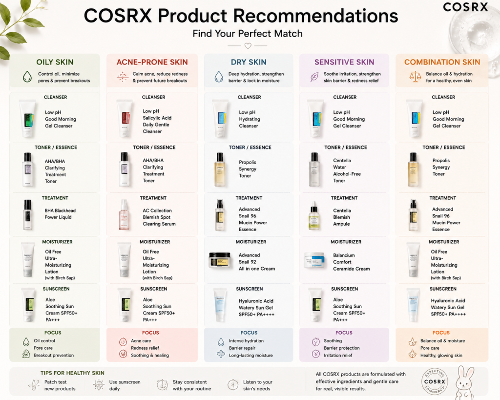 COSRX for oily acne-prone dry sensitive skin
