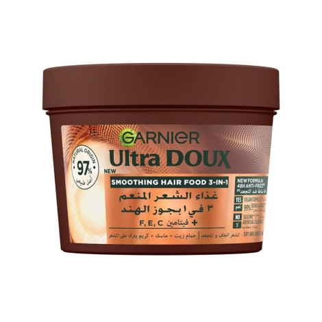 Garnier Ultra Doux Coconut Smoothing 3-In-1 Hair Food Mask 390Ml 1 Garnier Ultra Doux Coconut Smoothing 3-in-1 Hair Food Mask 390ml