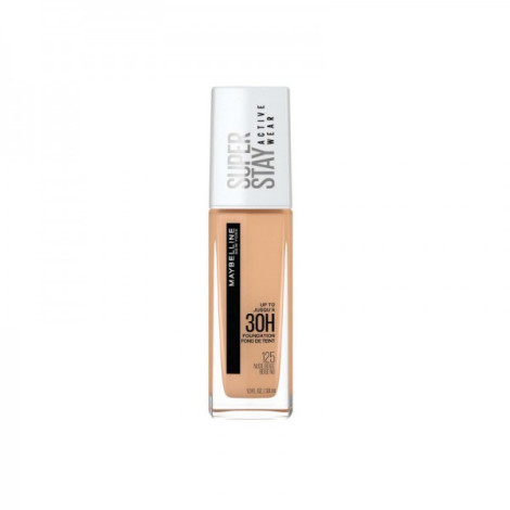 Maybelline Super Stay Active Wear Foundation 30H - 125 Nude Beige 1 Maybelline Super Stay Active Wear Foundation 30H 125 Nude Beige bottle