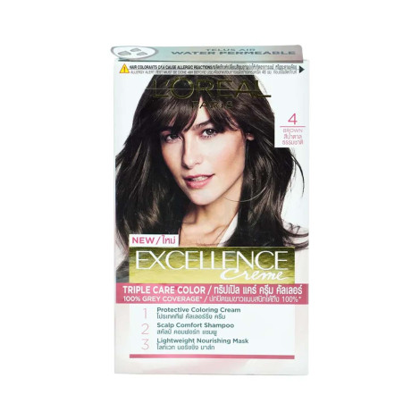 L'Oreal Excellence Hair Color- 4 Brown 1 L'Oreal Excellence Hair Color- 4 Brown