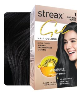 Streax Gel Hair Colour - 1 Natural Black