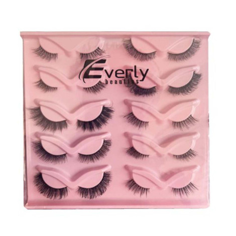Everly Beauties 10Pair Mixed False Eyelash 1 Everly Beauties 10Pair Mixed False Eyelash