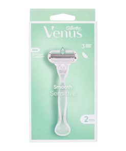 Gillette Venus Smooth Sensitive Women's Shaver with 2 Razor Blades
