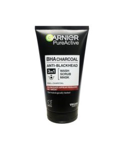 Garnier Pure Active BHA Charcoal Anti Blackhead 3in1 Wash Scrub Mask 150ml