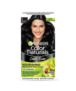 Garnier Color Naturals Creme Riche Nourishing Permanent Hair Color - 1 Natural Black 70ml+60g