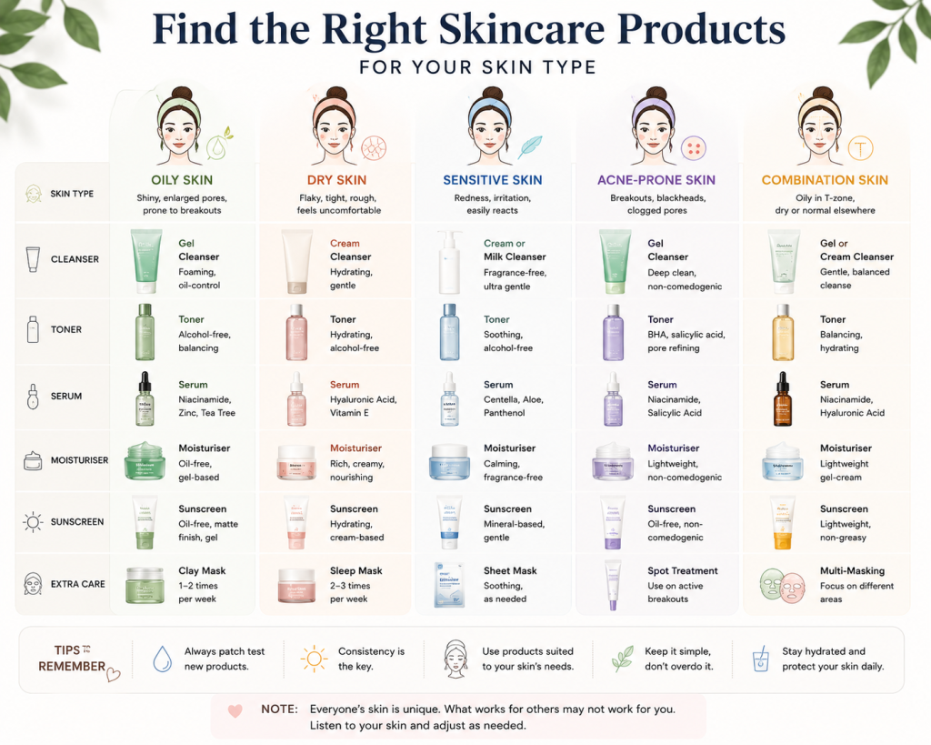 Korean skincare for oily dry sensitive and acne prone skin
