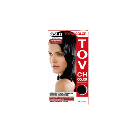 Tovch Hair Color 30Ml*2 - 22.0 Natural Black 1 Tovch Hair color 30ml*2 - 22.0 Natural Black