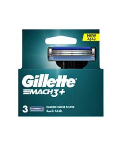Gillette Mach3+ Classic Close Shave Razor Cartridges 3pcs