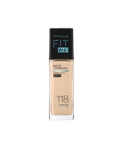 Maybelline Fit Me Matte Poreless SPF22 Foundation 118 Light Beige bottle