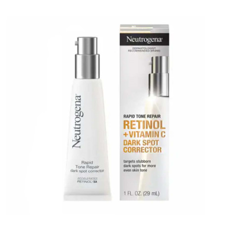 Neutrogena Retinol + Vitamin C Dark Spot Corrector 29Ml 1 Neutrogena Retinol + Vitamin C Dark Spot Corrector 29ml bottle front packaging shot