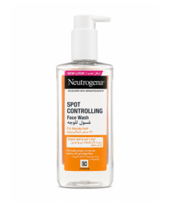 Neutrogena Spot Controlling Face Wash 200ml pump bottle front packaging shot