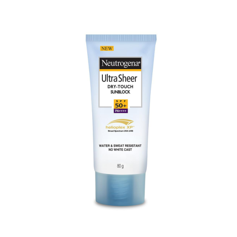 Neutrogena Ultra Sheer Dry-Touch Sunblock Spf 50+ 80G 1 Neutrogena Ultra Sheer Dry-Touch Sunblock SPF 50+ 80g tube front packaging shot
