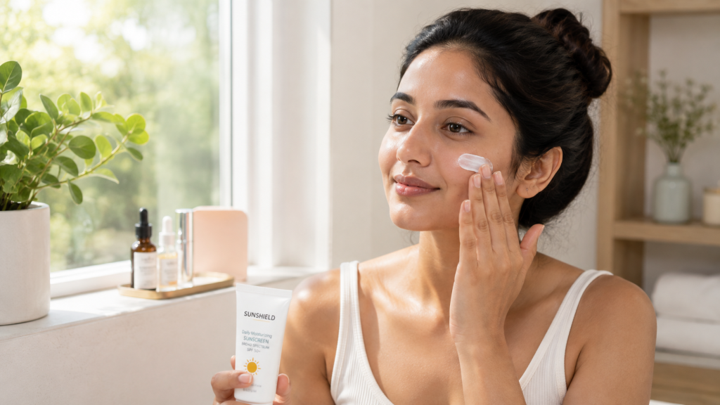 Sunlit Skincare Routine Portrait