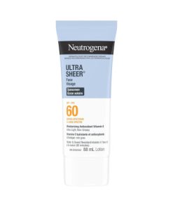 Neutrogena Ultra Sheer Face Visage Sunscreen Lotion SPF 60 88ml tube front shot