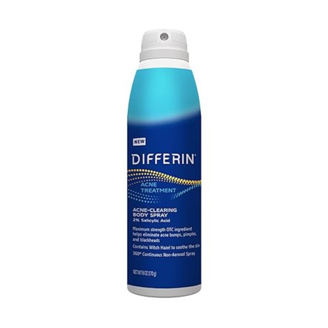 Differin 2% Salicylic Acid Acne Clearing Body Spray 170G 1 Differin 2% Salicylic Acid Acne Clearing Body Spray 170g bottle