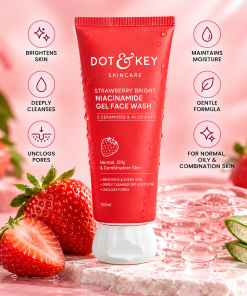 Dot & Key Strawberry Bright Niacinamide Gel Face Wash 100ml
