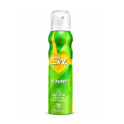 She Is Sweet Long Lasting Protection Perfumed Deodorant Spary 150Ml 1 She Is Sweet Long Lasting Protection Perfumed Deodorant Spray 150ml bottle