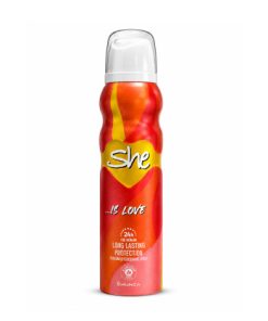She Is Love Long Lasting Protection Perfumed Deodorant Spray 150ml bottle