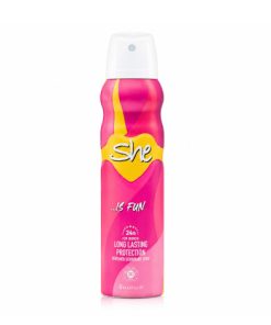 She Is Fun Long Lasting Protection Perfumed Deodorant Spray 150ml bottle