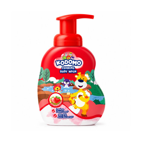 Kodomo Strawberry Foaming Body Wash 250Ml 1 Kodomo Strawberry Foaming Body Wash 250ml