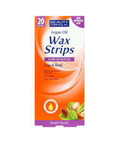 Beauty Formulas Argan Oil Leg & Body Wax Strips 20Pcs