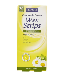 Beauty Formulas Chamomile Extract Leg & Body Wax Strips 20Pcs
