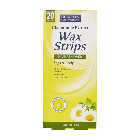 Beauty Formulas Chamomile Extract Leg &Amp; Body Wax Strips 20Pcs 1 Beauty Formulas Chamomile Extract Leg & Body Wax Strips 20Pcs