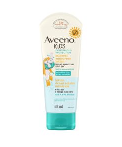 Aveeno Kids Continuous Protection Mineral Sunscreen Lotion SPF 50 88ml